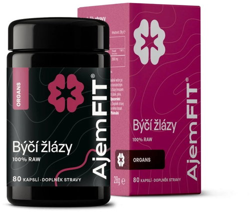 AjemFIT RAW Býčí Žlázy (Grass-fed), 80 kps - Dietary Supplement - Main image
