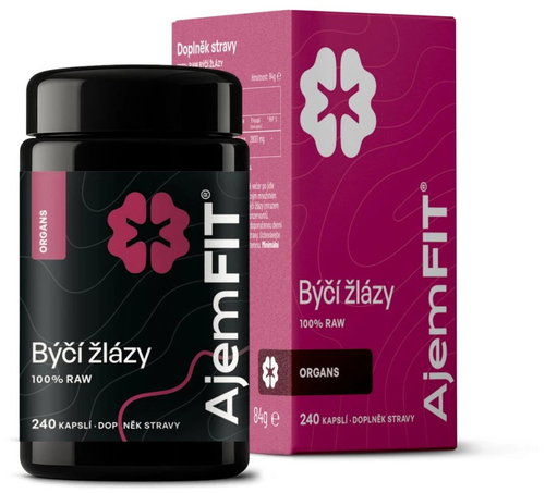 AjemFIT RAW Býčí Žlázy (Grass-fed) - 240 kapslí - Dietary Supplement - Main image
