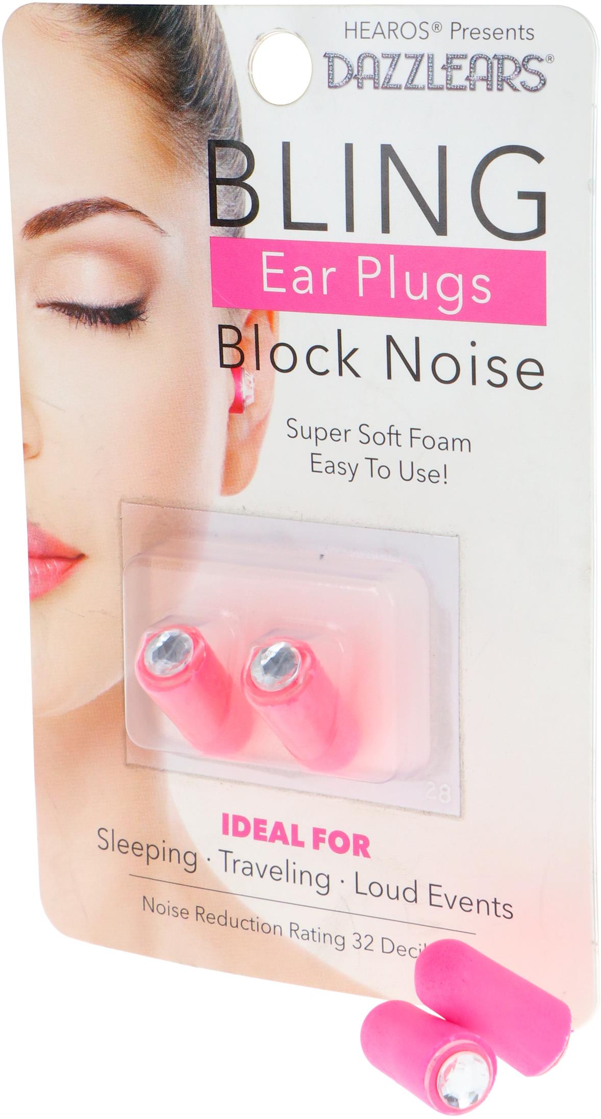 HEAROS DAZZLEARS Bling Ear Plugs Pink NRR 32dB - 1 Pair