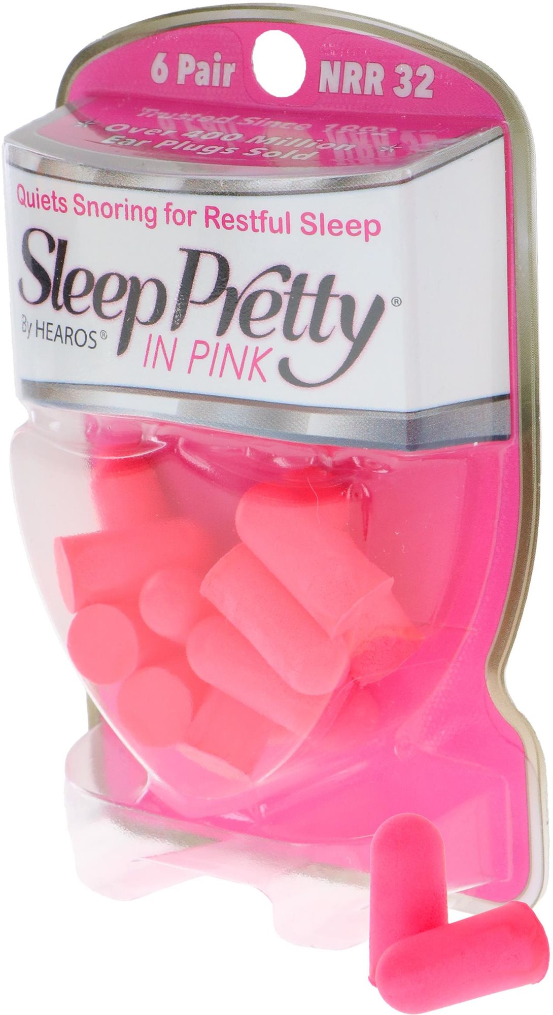 HEAROS Sleep Pretty in Pink Ear Plugs NRR 32dB - 6 Pairs