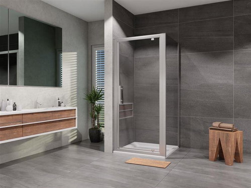 Lansanit Square Shower Enclosure Elisa PF90-190-C + SPF90-190-C - Shower Enclosure - Main image