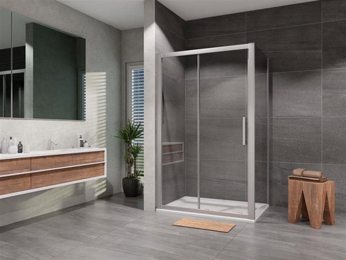Lansanit Rectangular Shower Enclosure Paolo SF10-190-C + SPF90-190-C - Shower Enclosure - Main image