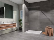 Lansanite Walk In Side Wall W140-C - Shower Screen