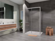 Lansanit Rectangular Vati Shower Enclosure With Tray SR80X100-C-SET - Shower Enclosure