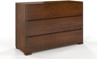 GCO Slavia 3 zásuvky borovice masiv, ořech - Chest of Drawers