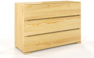 GCO Slavia 3 zásuvky borovice masiv, přírodní - Chest of Drawers