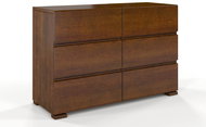 GCO Vlado 6S, borovice masiv/ořech - Chest of Drawers