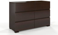 GCO Vlado 6S, borovice masiv/palisandr - Chest of Drawers
