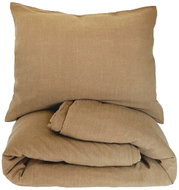 HEDDA Linen bed linen Naira mustard, size set 70 × 90 cm + 140 × 200 cm - Bed Linen