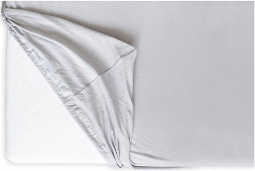 Hedda Jersey Lycra premium sheet light grey, 120 × 200 cm - Bedsheet - Main image