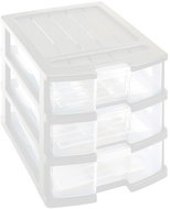 HEIDRUN Shelf 34 × 25 × 23,5 cm 3 drawers white, plastic - Drawer Box