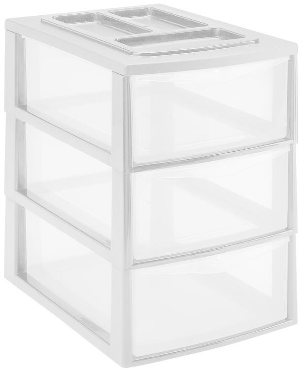 HEIDRUN Irattartó, A4, 3 fiókos, fehér