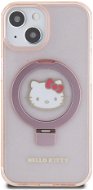 Hello Kitty IML Ringstand Glitter Kitty Head Logo iPhone 15 MagSafe rózsaszín tok - Telefon tok