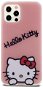 Hello Kitty IML Daydreaming Logo Zadný Kryt na iPhone 12/12 Pro Pink - Kryt na mobil