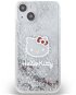 Hello Kitty Liquid Glitter Electroplating Head Logo Zadný Kryt na iPhone 13 Transparent - Kryt na mobil