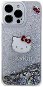 Hello Kitty Liquid Glitter Electroplating Head Logo Zadný Kryt na iPhone 15 Pro Max Transparent - Kryt na mobil