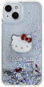Hello Kitty Liquid Glitter Electroplating Head Logo iPhone 15 átlátszó tok - Telefon tok