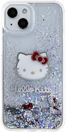Hello Kitty Liquid Glitter Electroplating Head Logo Zadný Kryt na iPhone 15 Transparent - Kryt na mobil