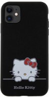 Hello Kitty Liquid Silicone Daydreaming Logo Zadný Kryt na iPhone 11 Black - Kryt na mobil