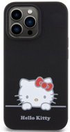 Hello Kitty Liquid Silicone Daydreaming Logo Zadný Kryt na iPhone 13 Pro Black - Kryt na mobil