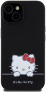 Hello Kitty Liquid Silicone Daydreaming Logo Zadní Kryt pro iPhone 15 Black - Phone Cover