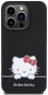 Hello Kitty Liquid Silicone Daydreaming Logo Zadný Kryt na iPhone 15 Pro Black - Kryt na mobil