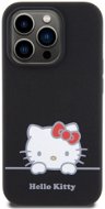 Hello Kitty Liquid Silicone Daydreaming Logo Zadný Kryt na iPhone 15 Pro Black - Kryt na mobil