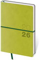 Helma Flexio týdenní 2026, zelený, kapesní, 9 × 14 cm