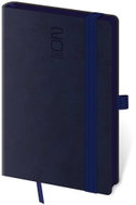 Helmet Memory weekly with elastic band 2026, dark blue, pocket, 9 × 14 cm - Planner