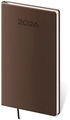 Helma Soft týdenní 2026, hnědý, kapesní, 8 × 15 cm