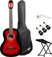 Henry's CleverTones PACK - 3/4-es méret, piros színű kiegészítőkkel - Klasszikus gitár