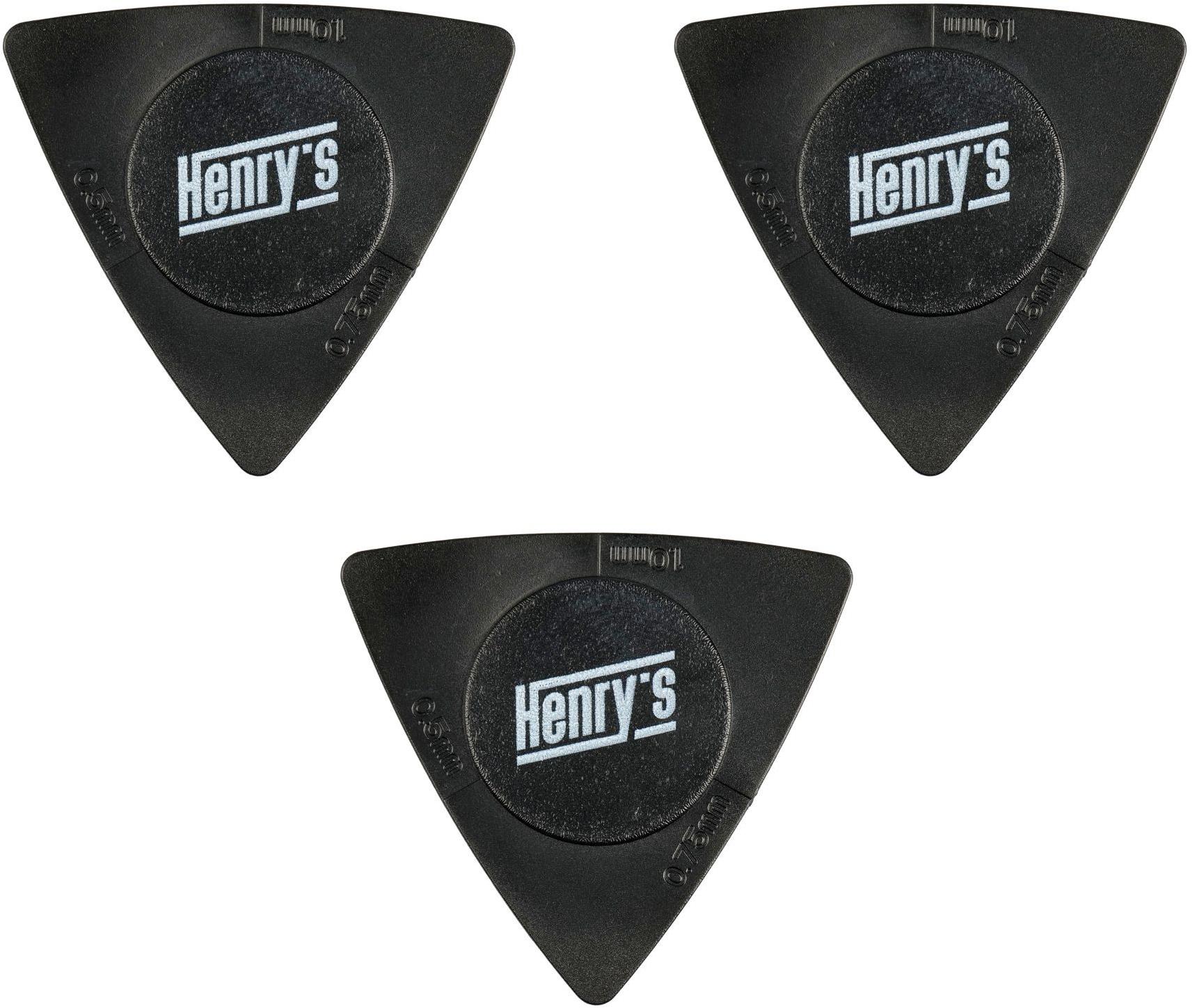 Henry’s Tritone pengetők, TRIANGLE, 0.5/0.75/1.0 mm, fekete, 3 db