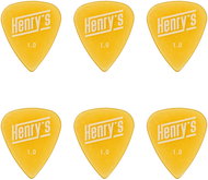Henry's Ultone, model STANDARD, thickness 1.0mm, yellow, 6pcs - Plectrum