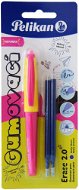 PELIKAN 1 ks + 2 náplně, žlutá/růžová - Eraser Pen
