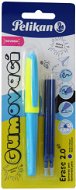 Eraser Pen PELIKAN 1 ks + 2 náplně, neon/modrá - Gumovací pero