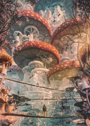 HEYE Puzzle Future Cities: the Land of Mushrooms 1000 pieces Main image HEYE Puzzle Future Cities: the Land of Mushrooms 1000 pieces - Jigsaw Puzzle - Main image