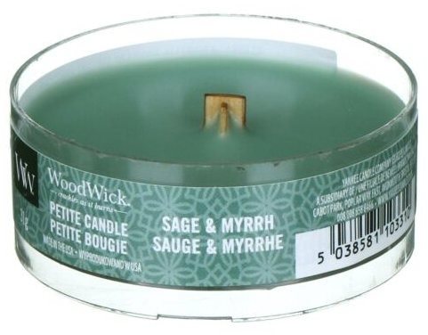 WoodWick petite Sage & Myrrh 31 g - Candle - Main image