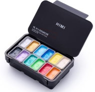 HIMI 12 Shiny Metallic Colours (Black Case) - Gouache Paints