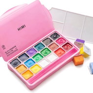 HIMI Jelly Cup Gouache Set 18 Colours, Pink Edition - Gouache Paints