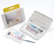 HIMI 12 Colours in closing pans, brush, silver metallic edition - Watercolour Paints