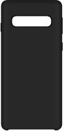Hishell Premium Liquid Silicone Samsung Galaxy S10 fekete tok - Telefon tok