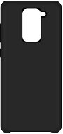 Hishell Premium Liquid Silicone for Xiaomi Redmi Note 9, Black - Phone Cover