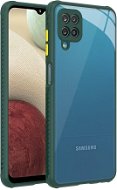 Hishell Two Colour Clear Case for Galaxy A12 Green - Phone Cover