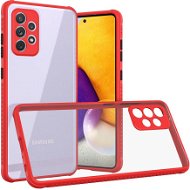 Hishell zweifarbige transparente Hülle für Galaxy A52 / A52 5G / A52s rot - Handyhülle