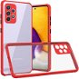 Hishell two colour clear case for Galaxy A52/A52 5G/A52s red - Kryt na mobil
