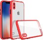 Hishell two colour clear case for iPhone X red - Handyhülle