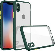 Hishell Two Colour Clear Case for iPhone X Green - Phone Cover