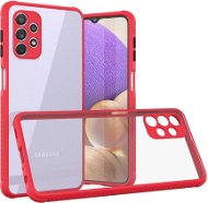 Hishell Two Colour Clear Case for Galaxy A32 5G Red - Phone Cover