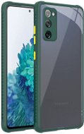 Hishell Two Colour Clear Galaxy S20 FE zöld tok - Telefon tok