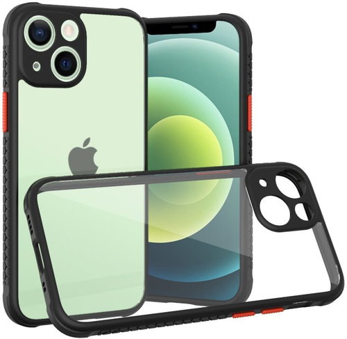 Hishell Two Colour Clear Case for iphone 13 mini Black - Phone Cover - Main image